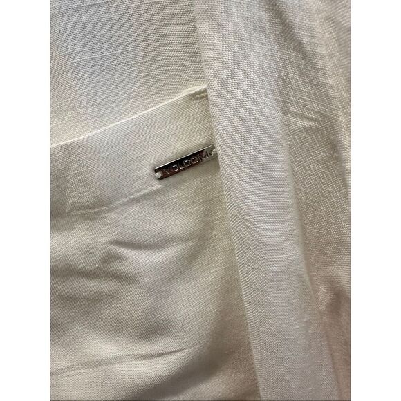 Volcom Coco Ho Yoked Green and White Linen Blend Button Down Top Size Small - Picture 6 of 9